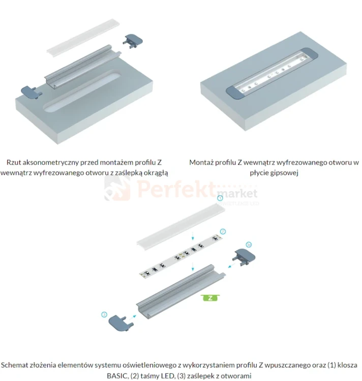 profil alu typ Z do taśm led wpuszczany montaż 2 perfektmarket.webp