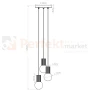 Lampa wisząca Halo 3P szklane kule design 2xG9 IP20 biała SL.1710  perfektmarket (10).webp