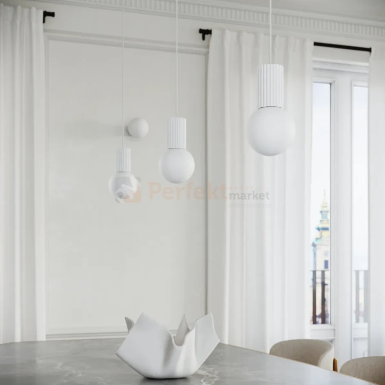 Lampa wisząca Halo 3P szklane kule design 2xG9 IP20 biała SL.1710  perfektmarket (11).webp