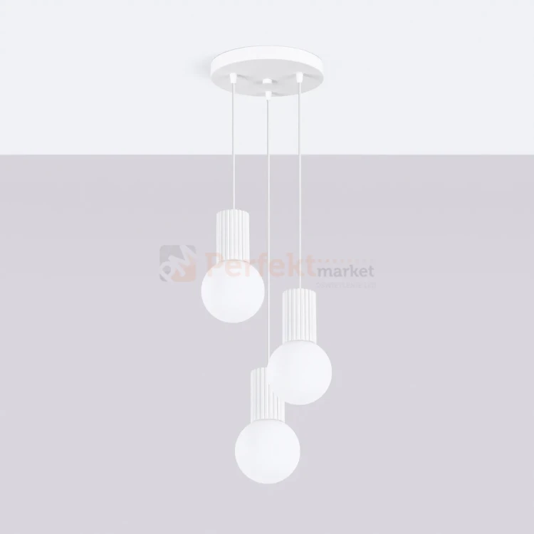 Lampa wisząca Halo 3P szklane kule design 2xG9 IP20 biała SL.1710  perfektmarket (6).webp