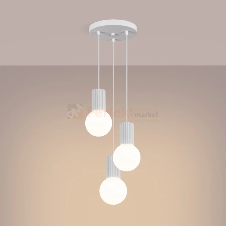 Lampa wisząca Halo 3P szklane kule design 2xG9 IP20 biała SL.1710  perfektmarket (7).webp