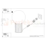 Lampa biurkowa Halo szklana kula design 1xG9 IP20 biała SL.1711  perfektmarket (7).webp