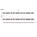 Moduł LED do płytkich kasetonów, sufitów podwieszanych BACKBAR6 475mm IP65 12V 6W 6500K wymiary perfektmarket.webp