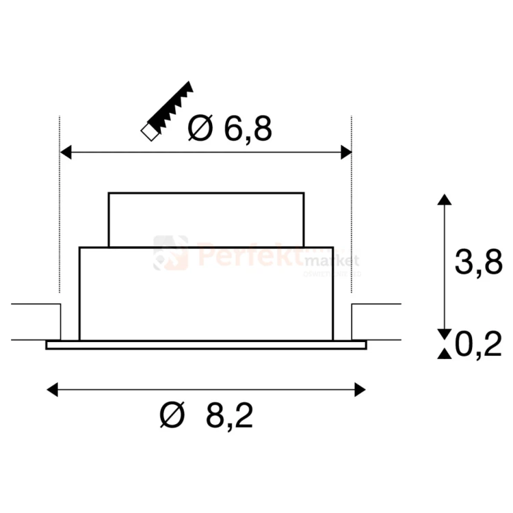 Oprawa downlight NEW TRIA 68 LED SLV biała IP20 1800-3000K perfektmarket (5).webp