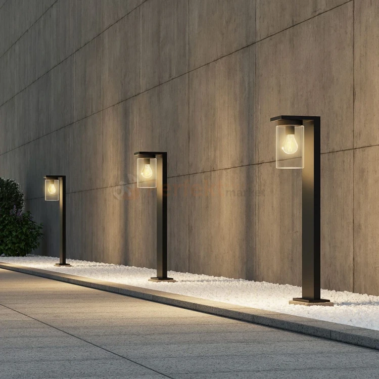 Lampa ogrodowa stojąca TRIO ARDILA 65cm czujnik zmierzchu czarna IP44 perfektmarket aranżacja.webp