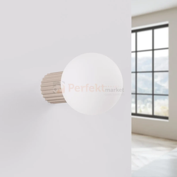 Kinkiet Halo szklana kula design G9 IP44 taupe perfektmarket (4).webp