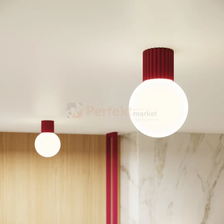 Kinkiet Halo szklana kula design G9 IP44 burgund perfektmarket (10).webp