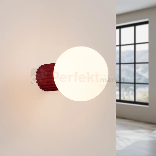 Kinkiet Halo szklana kula design G9 IP44 burgund perfektmarket (3).webp