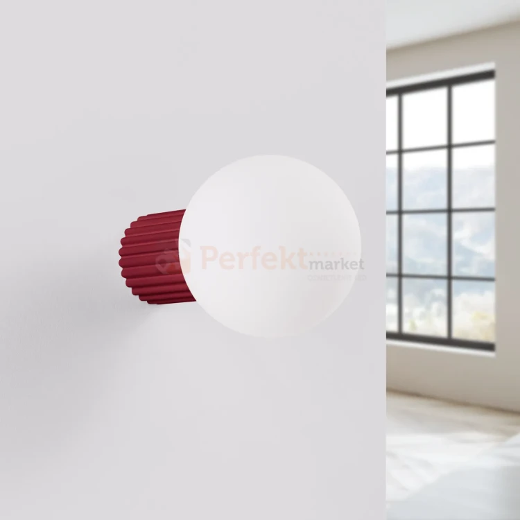 Kinkiet Halo szklana kula design G9 IP44 burgund perfektmarket (4).webp