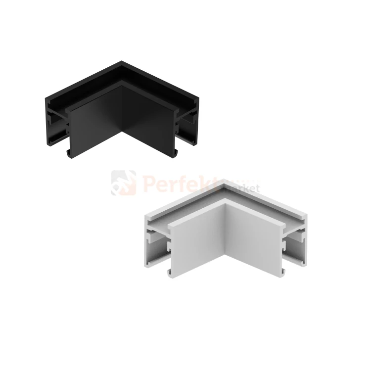 łącznik kątowy do szyny magnetycznej SHIFT nano slim czarny biały L poziomy perfektmarket.webp