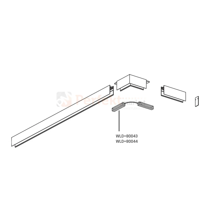 łącznik kątowy elektryczny do szyny magnetycznej SHIFT nano slim czarny biały L elastyczny szkic perfektmarket.webp