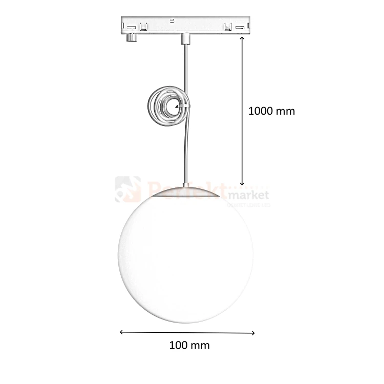 oprawa na szynoprzewód magnetyczny SHIFT NANO GLOBE wisząca 7W wymiary 3000K perfektmarket (1).webp