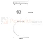 oprawa na szynoprzewód magnetyczny SHIFT NANO GLOBE wisząca 7W wymiary 3000K perfektmarket (1).webp