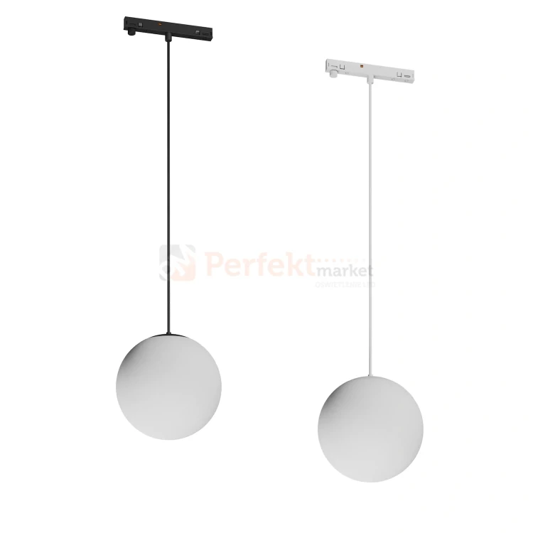 oprawa na szynoprzewód magnetyczny SHIFT NANO GLOBE wisząca 7W czarna biała 3000K perfektmarket.webp