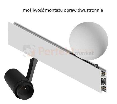 system magnetyczny natynkowy podwójny dwustronny slim shift nano szyna 48V biała 1-2m montaż dwustronny opraw perfektmarket olsztyn (www).webp