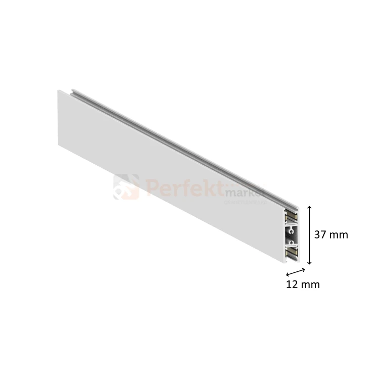 system magnetyczny natynkowy podwójny dwustronny slim shift nano szyna 48V biała 1-2m wymiary perfektmarket olsztyn.webp