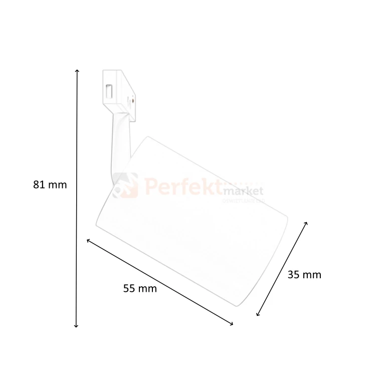 oprawa na szynoprzewód magnetyczny SHIFT NANO SPOT 5W wymiary 3000K perfektmarket.webp