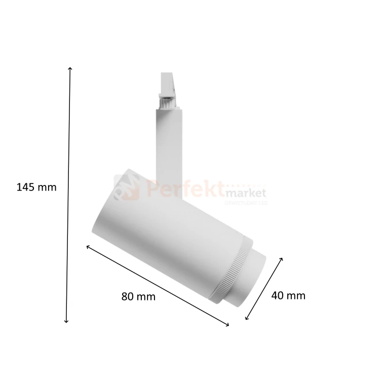 oprawa na szynoprzewód magnetyczny SHIFT NANO SPOT zoom 7W wymiary 3000K perfektmarket.webp