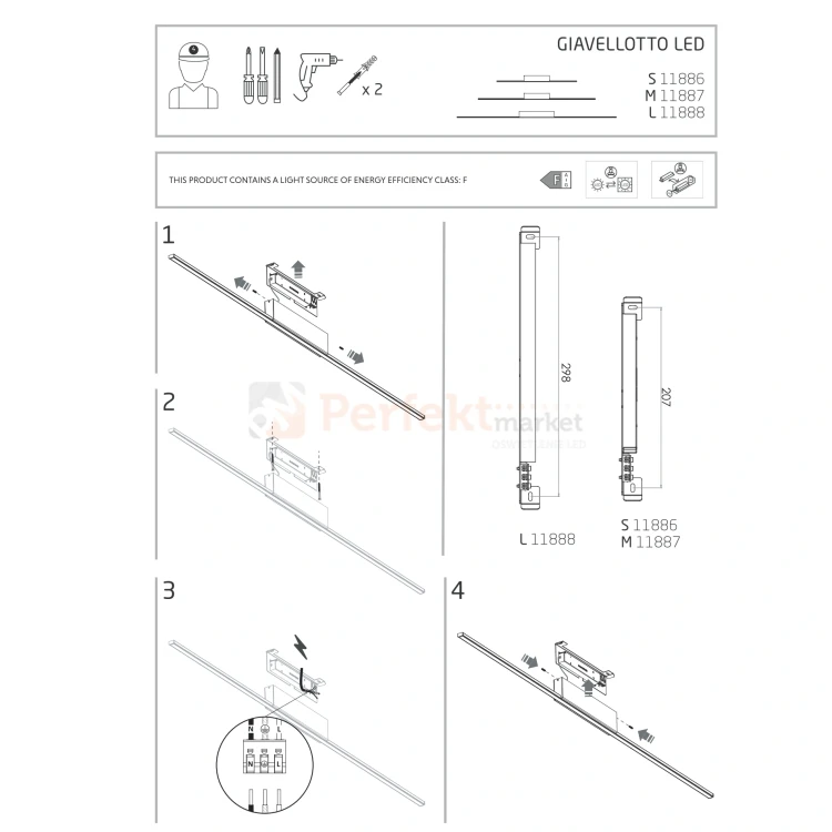Lampa sufitowa LED GIAVELLOTTO LED S liniowa czarna 75.5cm 3000K Nowodvorski montaż perfektmarket.webp