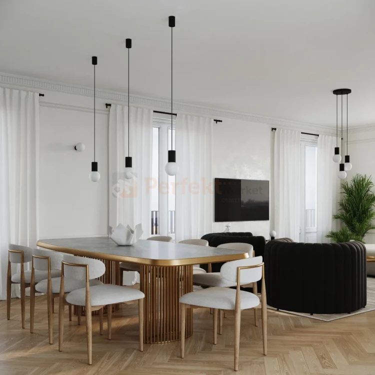 Lampa wisząca Halo szklana kula design 1xG9 IP20 czarna perfektmarket (12).webp