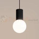 Lampa wisząca Halo szklana kula design 1xG9 IP20 czarna perfektmarket.webp