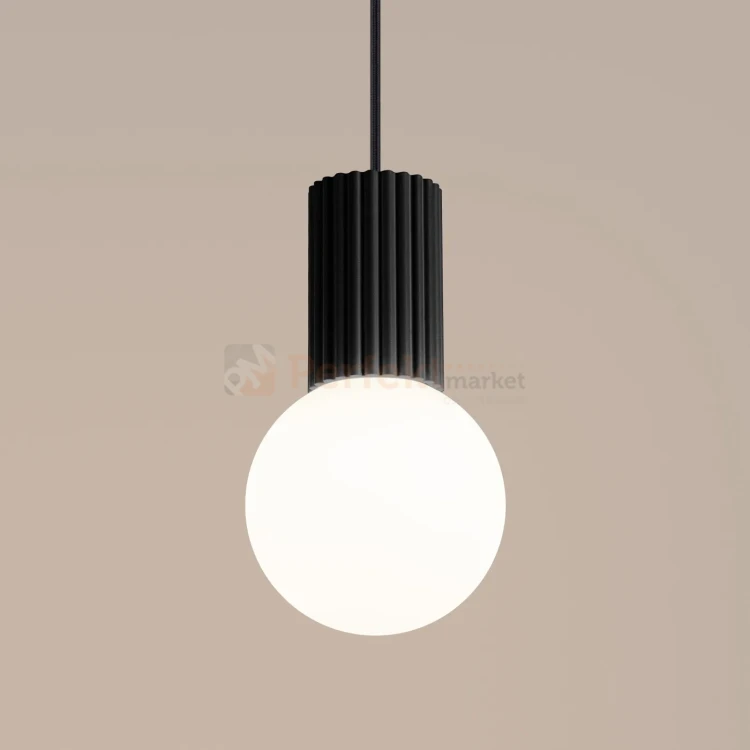 Lampa wisząca Halo szklana kula design 1xG9 IP20 czarna perfektmarket.webp