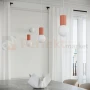 Lampa wisząca Halo szklana kula design 1xG9 IP20 brzoskwiniowa perfektmarket (12).webp
