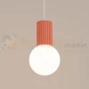 Lampa wisząca Halo szklana kula design 1xG9 IP20 brzoskwiniowa perfektmarket (8).webp