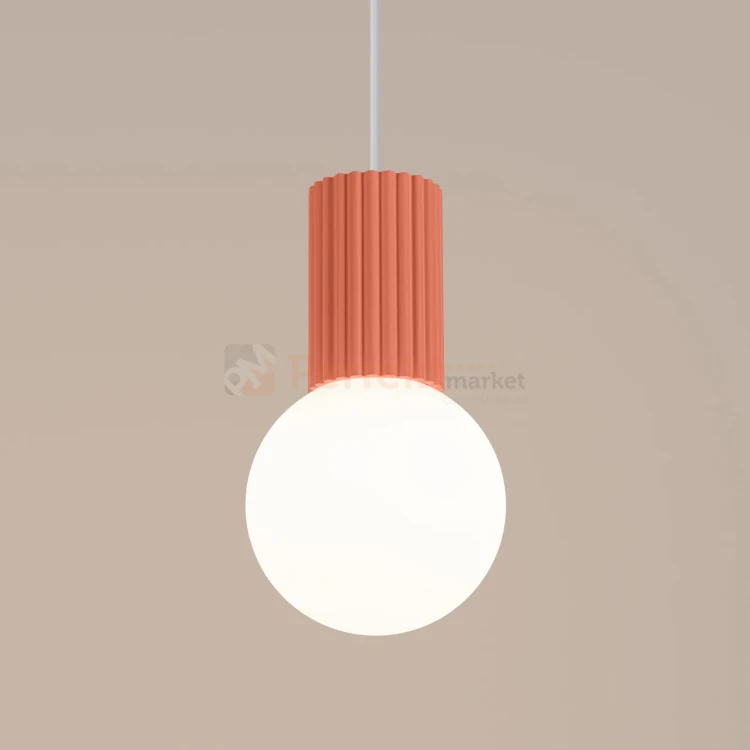 Lampa wisząca Halo szklana kula design 1xG9 IP20 brzoskwiniowa perfektmarket (8).webp