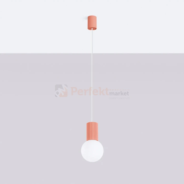 Lampa wisząca Halo szklana kula design 1xG9 IP20 brzoskwiniowa perfektmarket (7).webp
