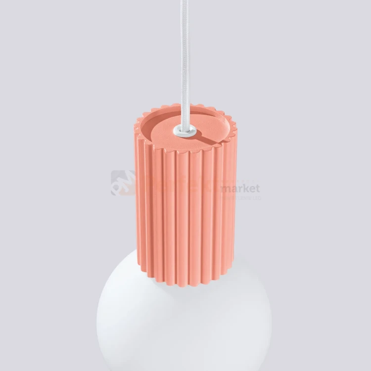 Lampa wisząca Halo szklana kula design 1xG9 IP20 brzoskwiniowa perfektmarket (2).webp