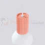 Lampa wisząca Halo szklana kula design 1xG9 IP20 brzoskwiniowa perfektmarket (2).webp