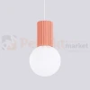 Lampa wisząca Halo szklana kula design 1xG9 IP20 brzoskwiniowa perfektmarket (1).webp