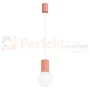Lampa wisząca Halo szklana kula design 1xG9 IP20 brzoskwiniowa perfektmarket.webp