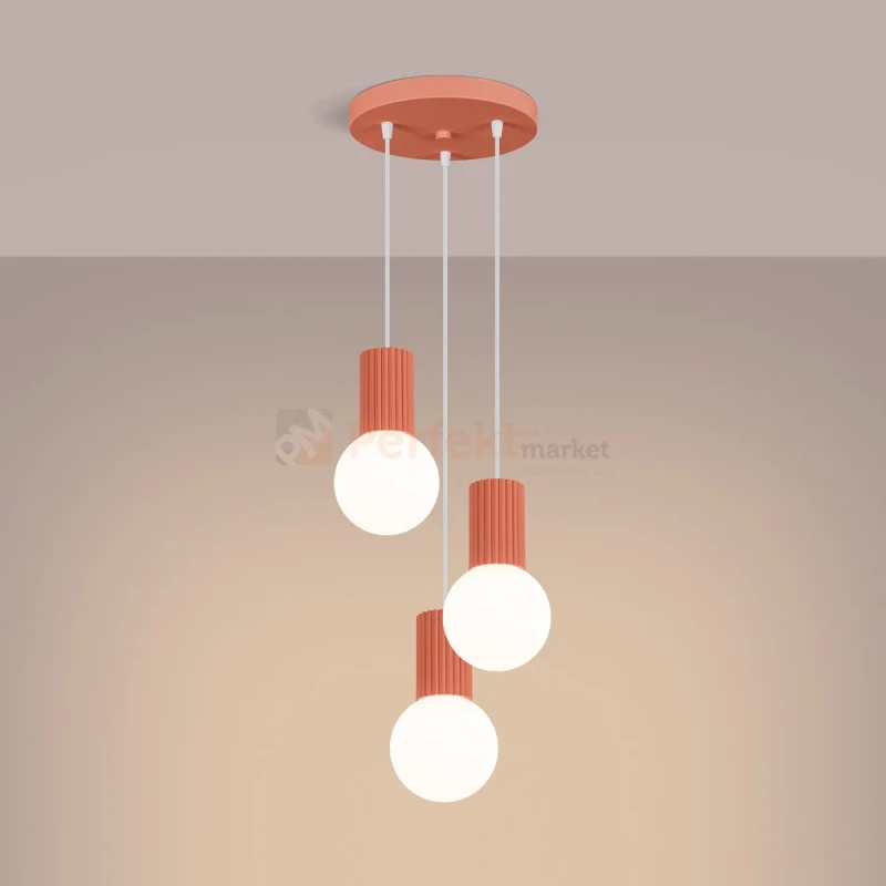 Lampa wisząca Halo 3P szklane kule design 3xG9 IP20 brzoskwiniowa perfektmarket (10).webp
