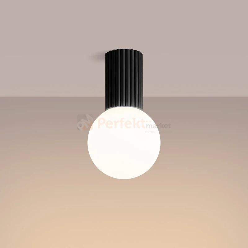 Plafon Halo szklana kula design G9 IP44 czarny perfektmarket (10).webp