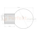 Kinkiet Halo szklana kula design G9 IP44 ochra czerwona perfektmarket (10).webp