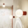 Kinkiet Halo szklana kula design G9 IP44 ochra czerwona perfektmarket (11).webp