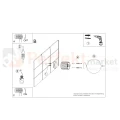 Kinkiet Halo szklana kula design G9 IP44 ochra czerwona perfektmarket (8).webp