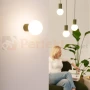 Kinkiet Halo szklana kula design G9 IP44 ochra zielony oliwkowy perfektmarket (10).webp