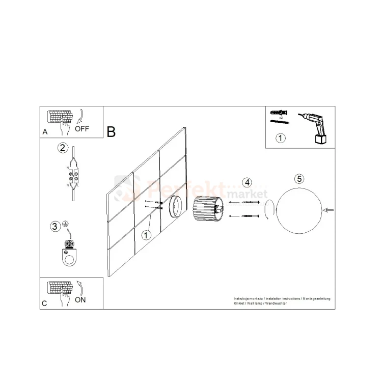 Kinkiet Halo szklana kula design G9 IP44 ochra zielony oliwkowy perfektmarket (8).webp