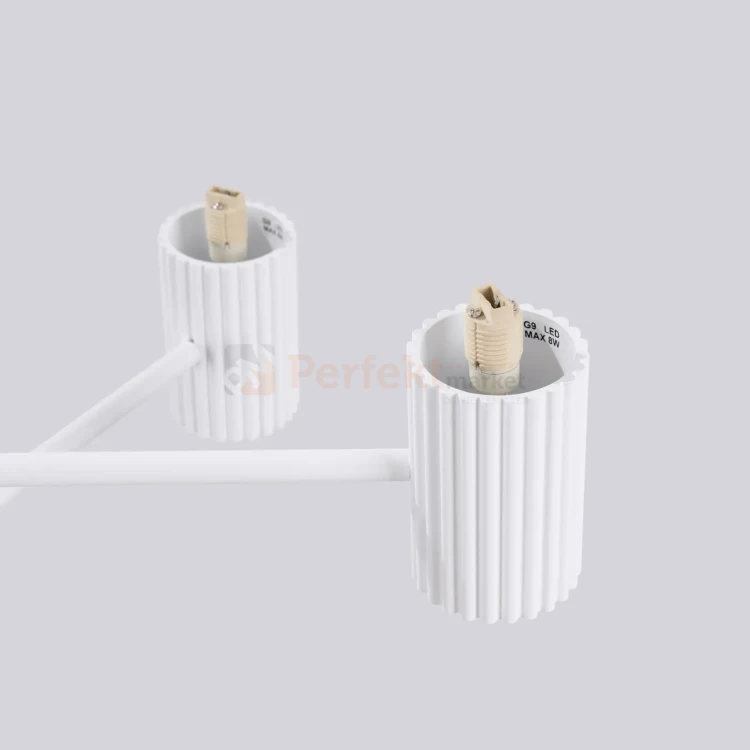 Lampa wisząca żyrandol Halo 6 szklane kule design 6xG9 IP20 biały perfektmarket (2).webp