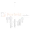 Lampa wisząca żyrandol Halo 6 szklane kule design 6xG9 IP20 biały perfektmarket.webp