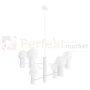 Lampa wisząca żyrandol Halo 6 szklane kule design 6xG9 IP20 biały perfektmarket.webp