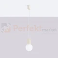 Lampa wisząca Halo szklana kula design 1xG9 IP20 beżowa perfektmarket (8).webp