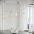 Lampa wisząca Halo szklana kula design 1xG9 IP20 beżowa perfektmarket (11).webp