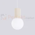 Lampa wisząca Halo szklana kula design 1xG9 IP20 beżowa perfektmarket (2).webp
