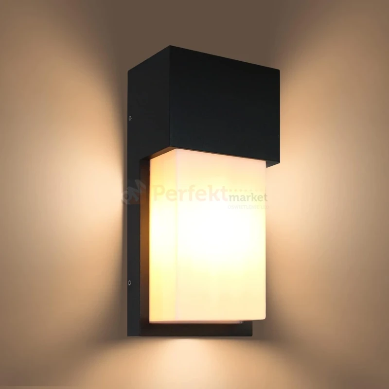 Lampa ścienna zewnętrzna kinkiet na dom Miria 1xE27 IP44 czarny perfektmarket wymiary.webp