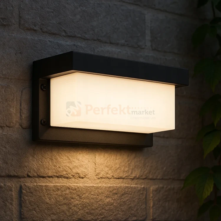 Lampa ścienna zewnętrzna kinkiet LED LAGOS 12W 4000K IP54 czarny perfektmar (9).webp