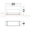 Lampa ścienna zewnętrzna kinkiet LED Volvel Nova Luce 6W 3000K IP54 czarny perfektmarket (7).webp